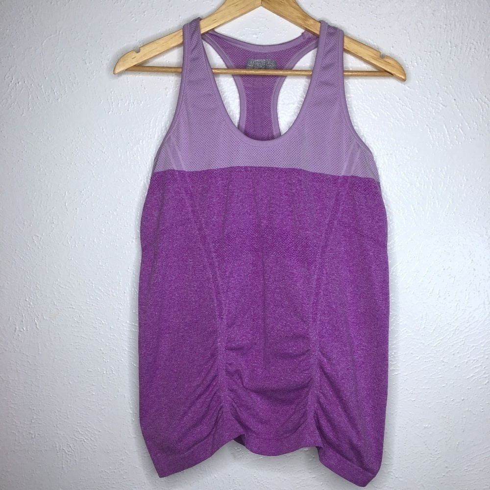ATHLETA Two Tone Purple Fast Track Tank - LARGE